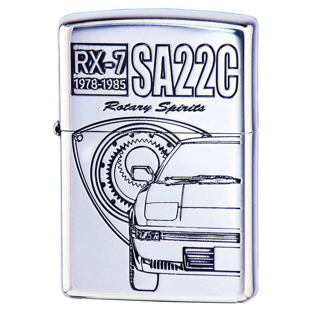 Zippo Mazda RX-7 SA22C Etching Oxidized Silver Plating Japan Limited Oil  Lighter