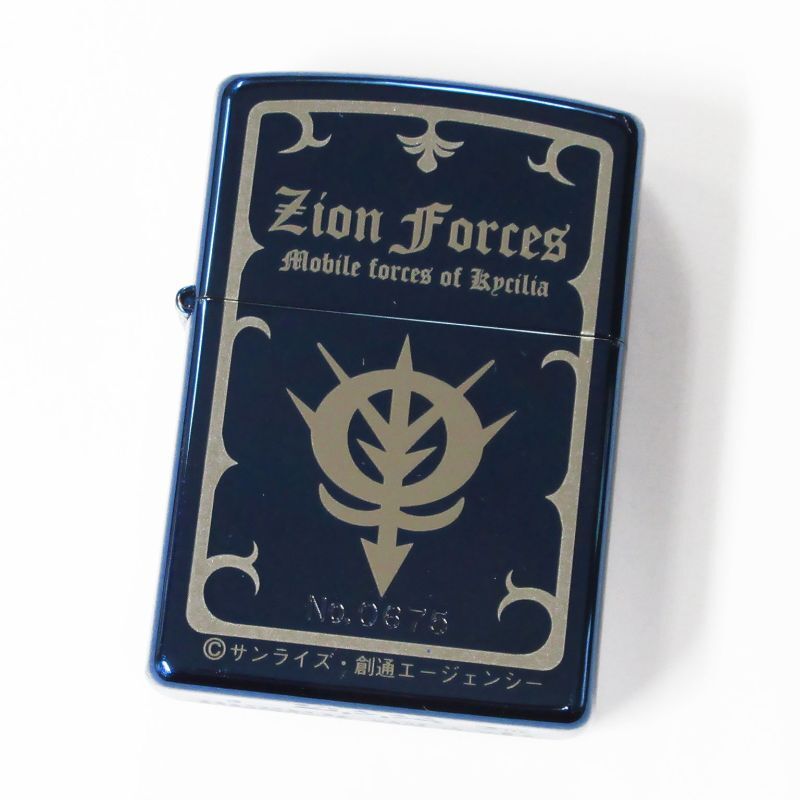 Vintage Zippo Mobile Suit Gundam Zion Forces Emblem Blue Japan Limited  Anime Oil Lighter