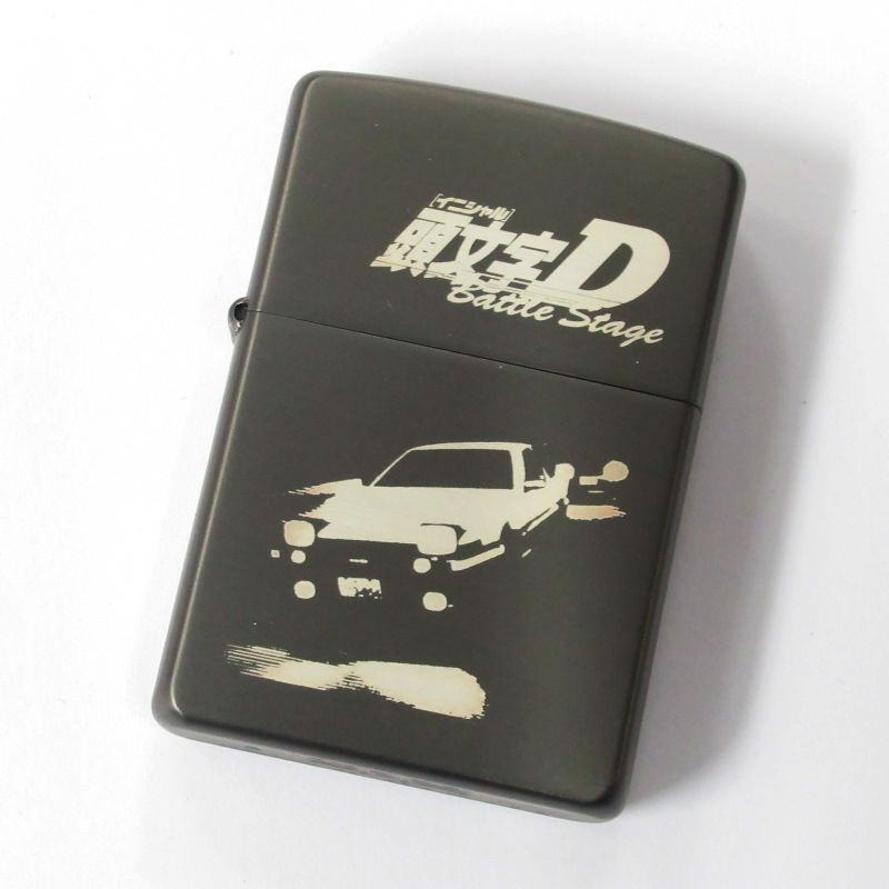 Vintage Zippo Initial D Battle Stage Toyota AE86 Hachiroku Matte Black Nickel Japan Limited Oil Lighter