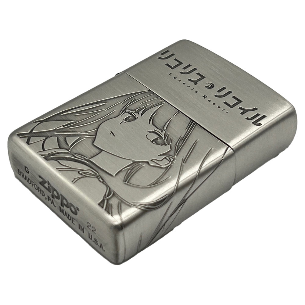 Zippo Lycoris Recoil Chisato Takina Oxidized Silver 3-sides Etching Japan Limited Japanese Anime Oil Lighter