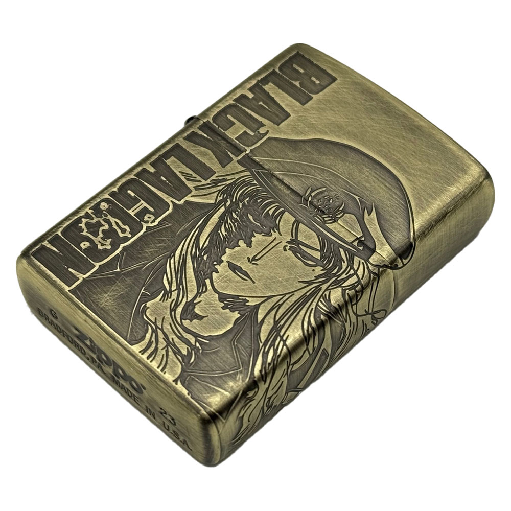 Zippo BLACK LAGOON BALALAIKA 3-Sides Etching Used Finish Feeling Japanese Anime Japan Limited Oil Lighter