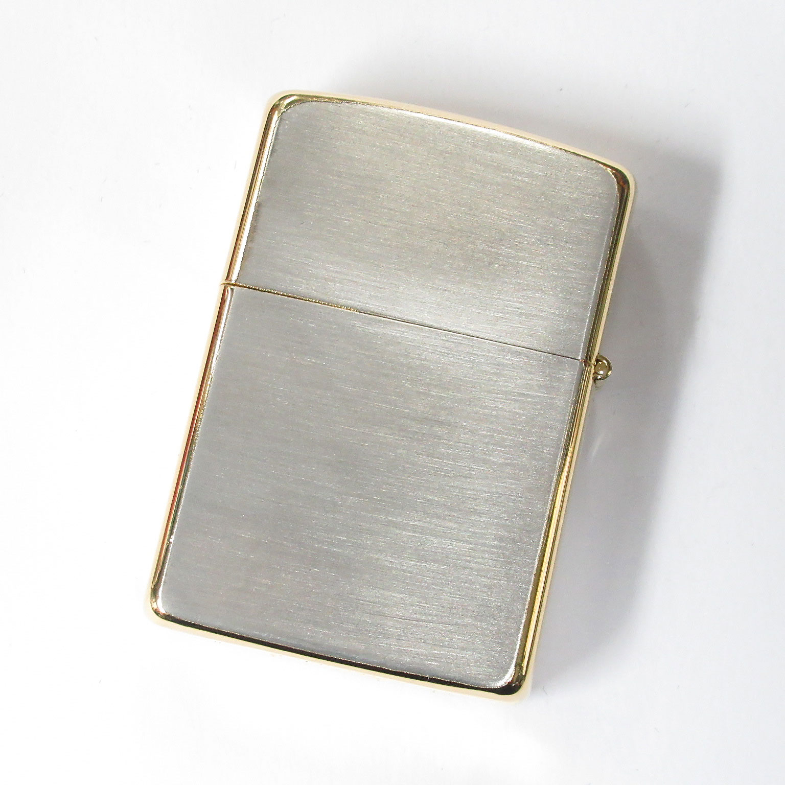 Outlet Vintage Zippo Gaurantee Italic Bottom Silver Gold