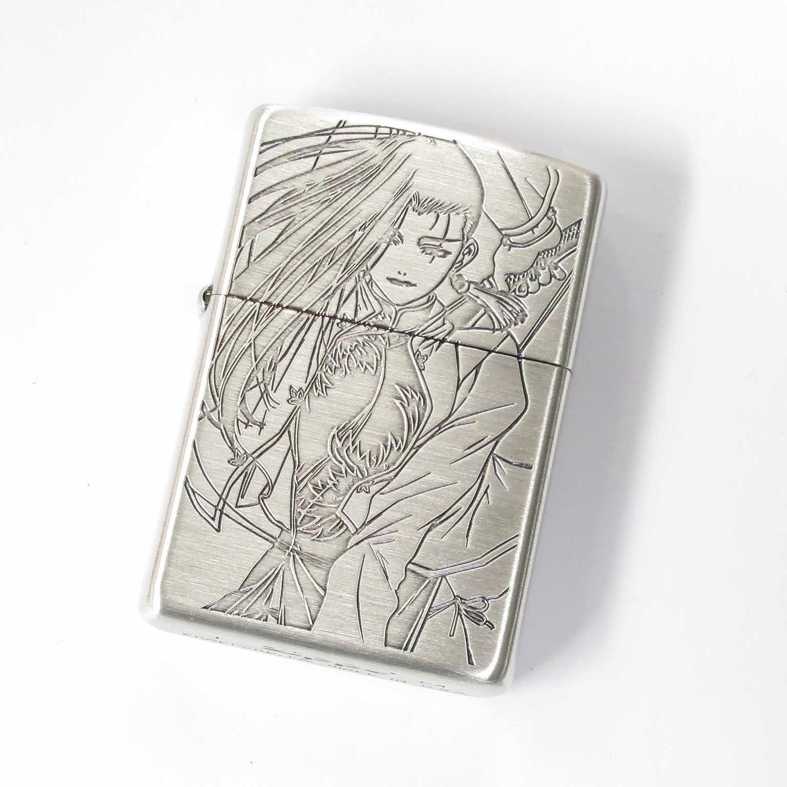 Zippo BLACK LAGOON Shenhua Both Sides Etching Oxidized Silver Plating Japanese Anime Japan Limited Oil Lighter