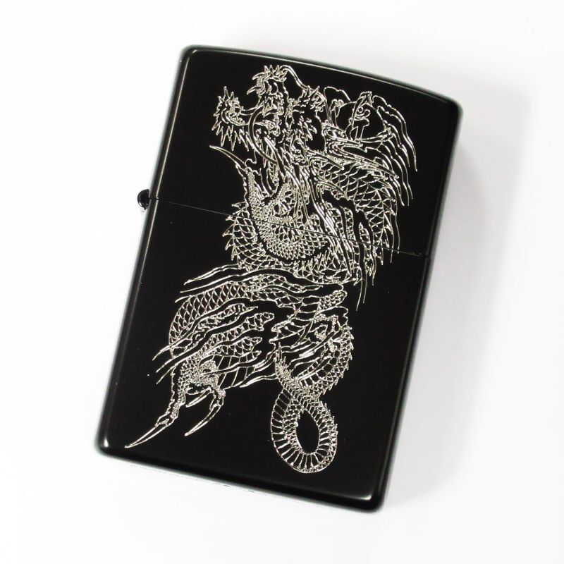 Zippo Ryu ga Gotoku 8 Kazuma Kiryu Like a Dragon Matte Black Silver Both Sides Etching Japan Limited Oil Lighter