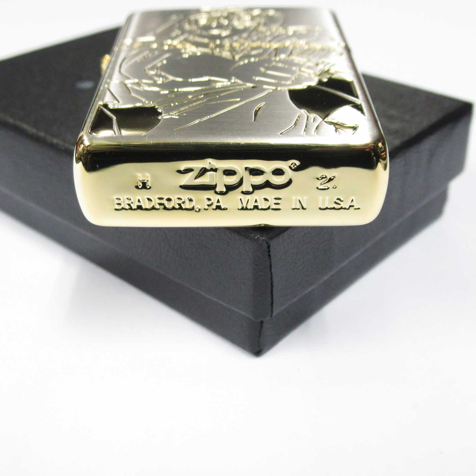 Zippo BLACK LAGOON Sister Eda Silver Gold Plating Both Sides