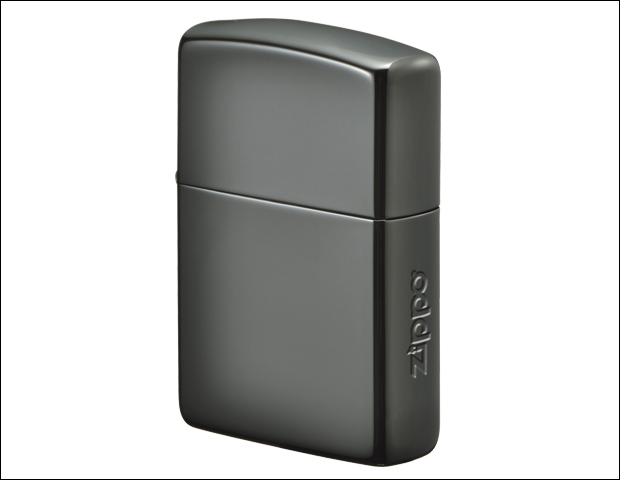 Zippo Armor Case Side Logo Black Titanium Coating Gold Tank